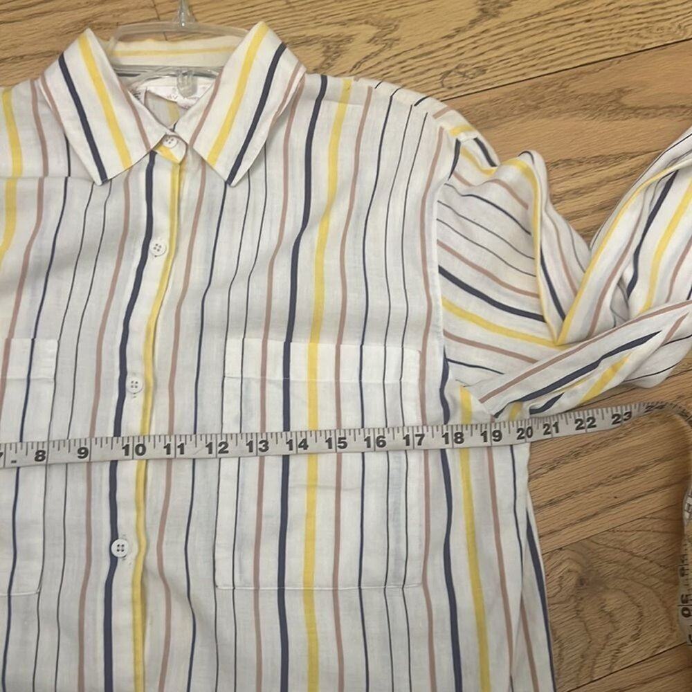 BETTY HANSON LINEN‎ STRIPED SHIRT SIZE 12 - Picture 6 of 6
